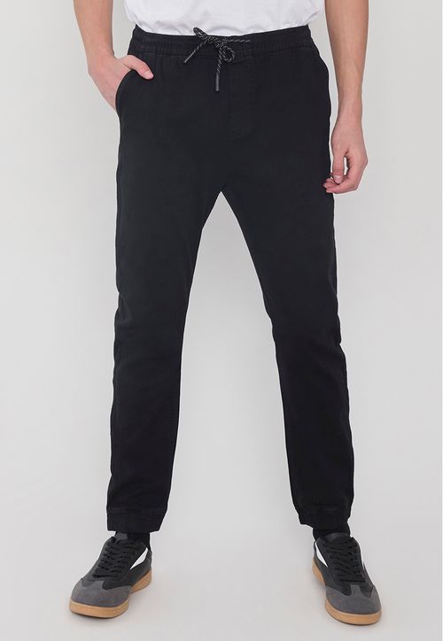 Pantalón Hombre Twill Jogger Fit Negro