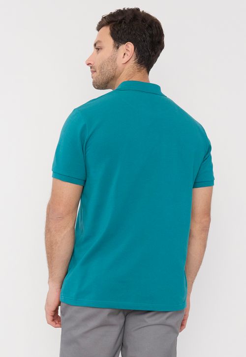 Polera Hombre Piqué M/C Petrol Lisa