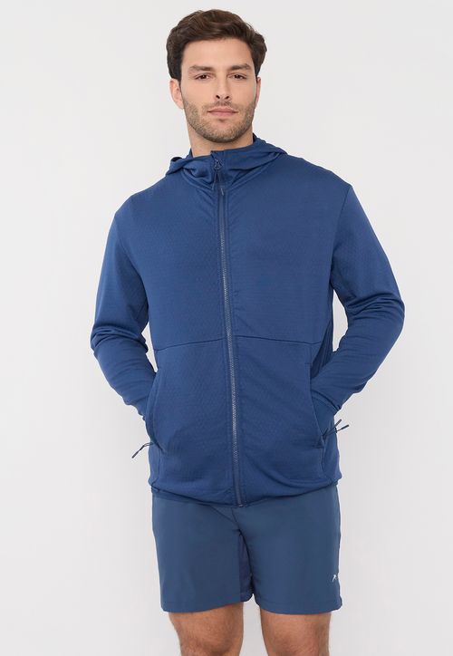 Polerón Hombre Deportivo Texturizado Navy
