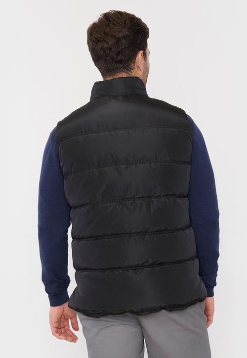 Parka Hombre S/M Cuello Suede Negro