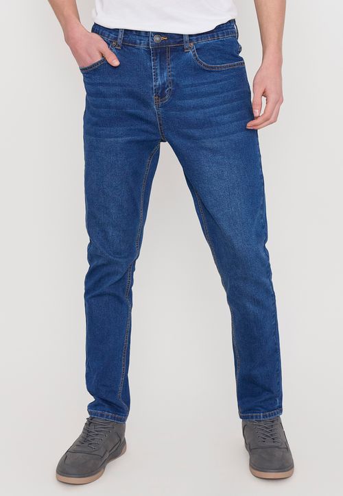 Jeans Hombre Skinny Fit Azul Medio Spandex