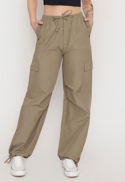 Pantalón Mujer Verde Militar Parachute