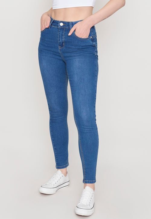 Jeans Mujer Skinny Azul Medio