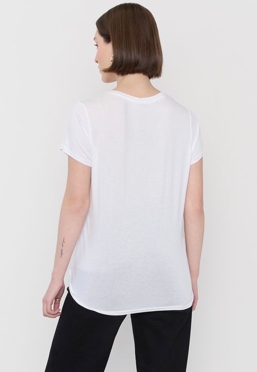Polera Mujer Estampada Blanco 1