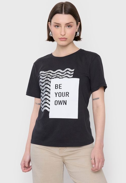Polera Mujer Folia Grafito