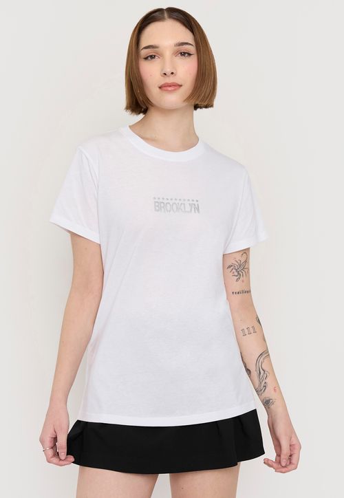 Polera Mujer Fun Oversize Blanco Brooklyn