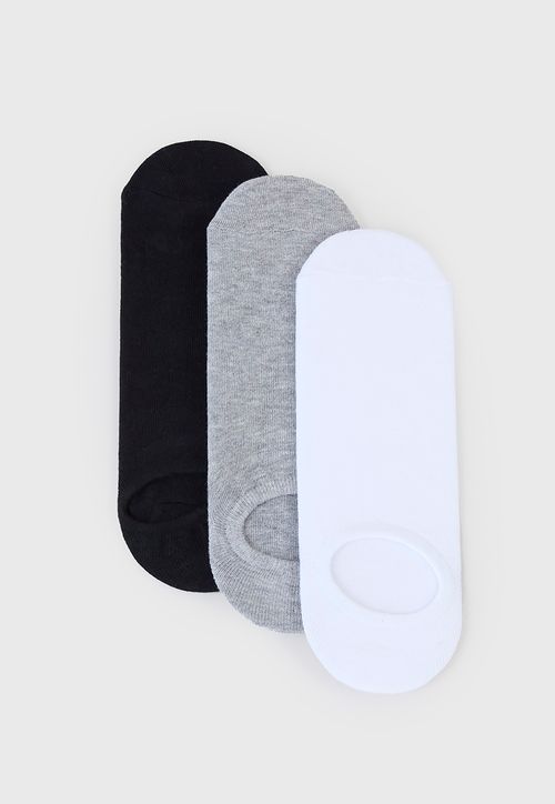 Calcetines Hombre Tripack Invisible Mix Liso