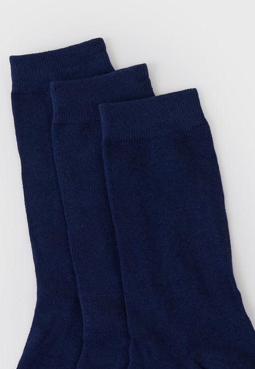 Calcetines Hombre Tripack Navy Liso