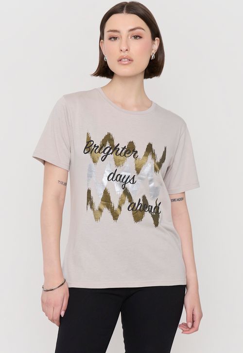 Polera Mujer Folia Taupe