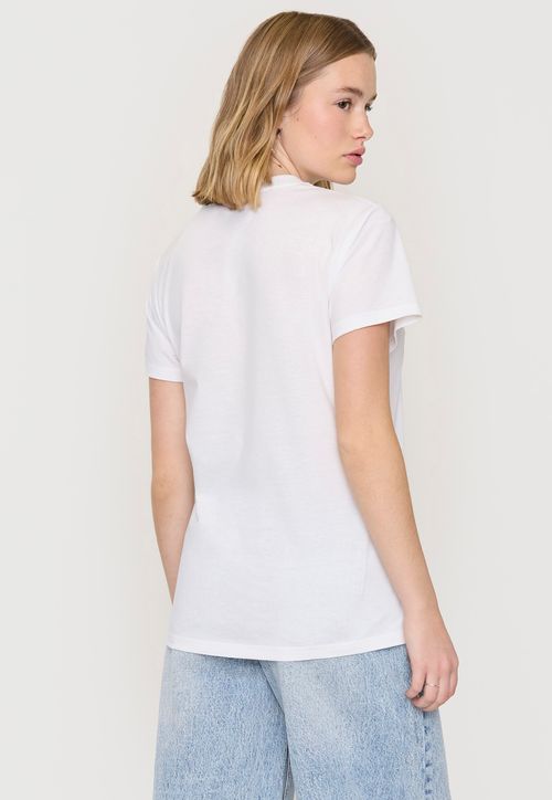 Polera Mujer Fun Oversize Blanco Varsity