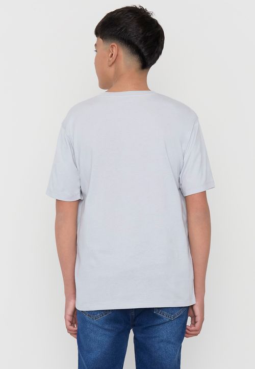 Polera Niño Teen Mc Focal Pecho Gris