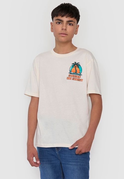 Polera Niño Teen Mc Focal Pecho Crudo