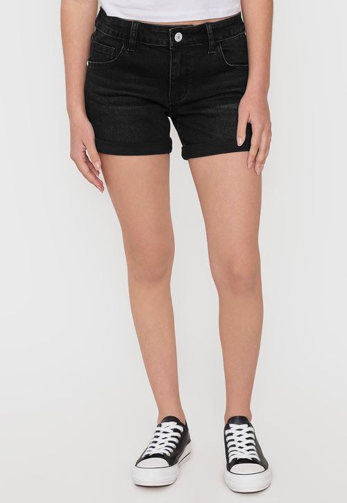 Short Niña Teen Denim Color Negro