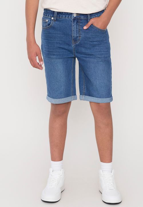 Short Niño Teen Denim Azul Oscuro