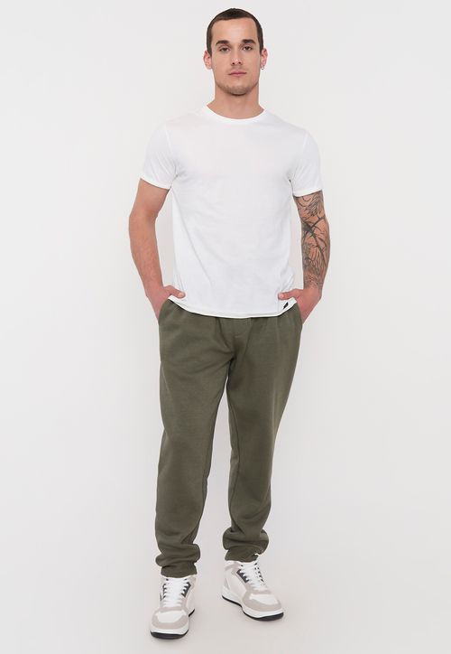 Buzo Hombre Jogger Verde Liso