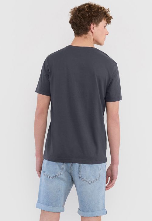 Polera Hombre Lisa R-Neck Gris