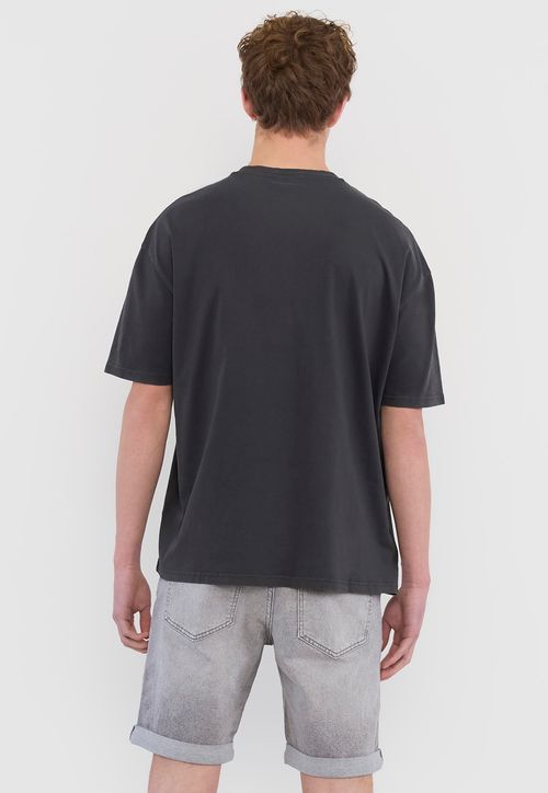 Polera Hombre Oversize Negro Lisa