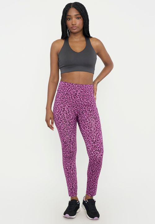 Calza Deportiva Mujer Skinny Fucsia Full Print