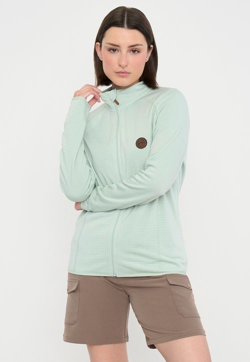 Polerón Outdoor Mujer Texturizado Verde Agua
