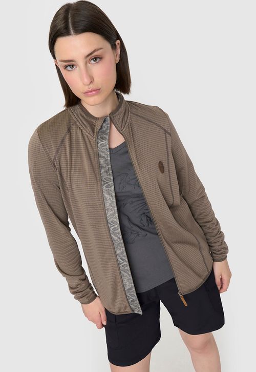 Polerón Outdoor Mujer Texturizado Taupe