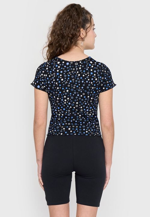 Polera Niña Teen MC Rib Full Navy