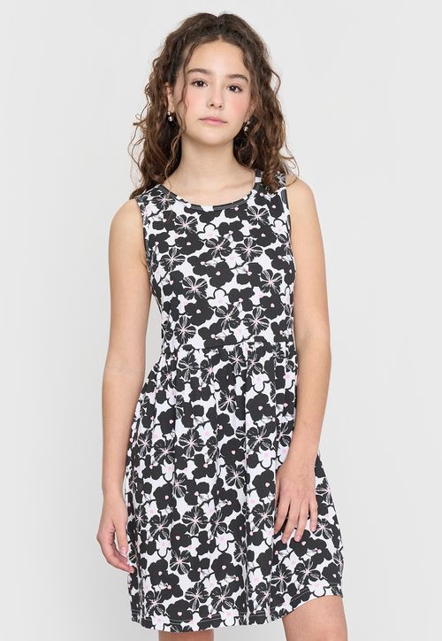 Vestido Niña Teen Skater Negro