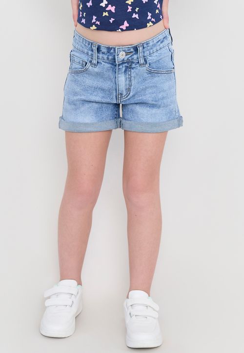 Short Niña Kids Denim Color Azul Claro