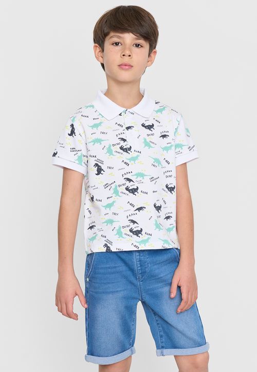 Polera Niño Kids Piqué Blanco