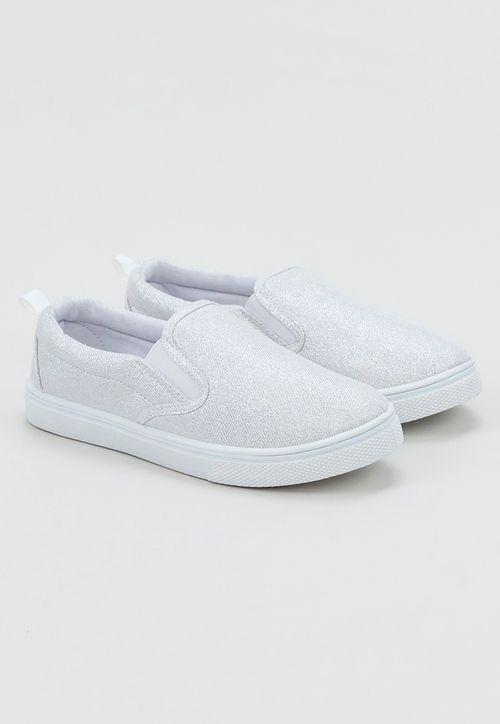 Zapatilla Niña Teen Slip On Plata