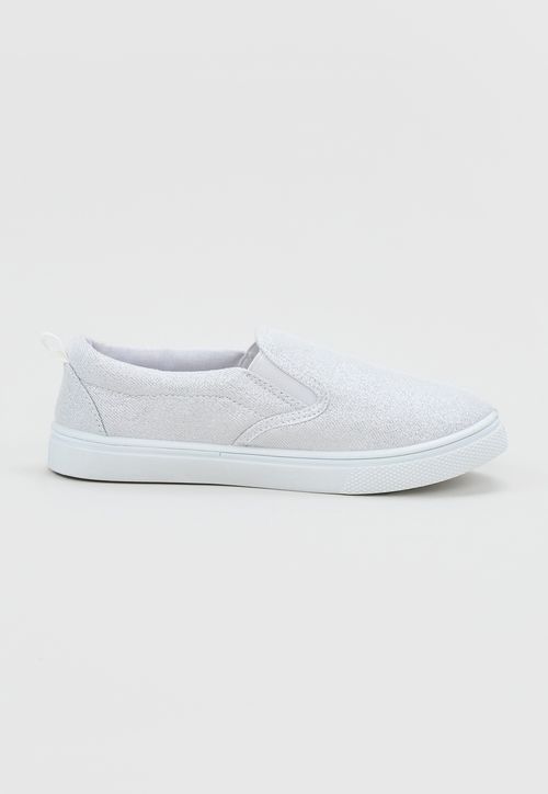 Zapatilla Niña Teen Slip On Plata