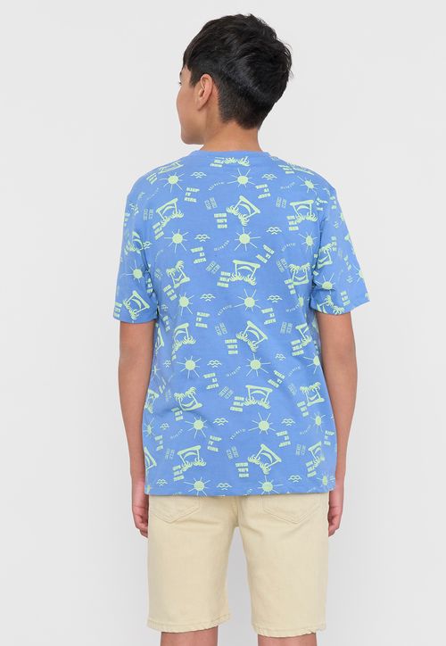 Polera Niño Teen MC Full Celeste