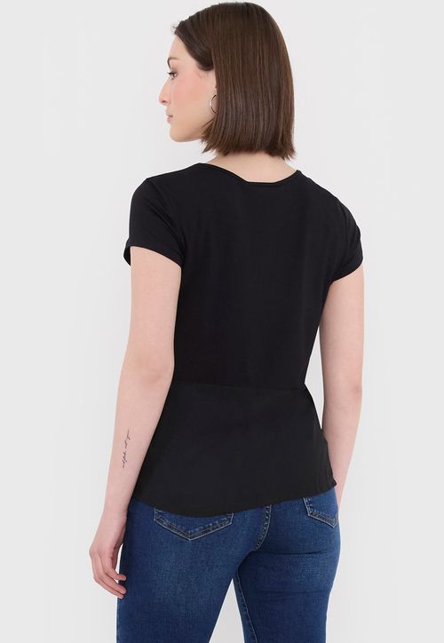 Polera Mujer Viscosa Negro La Vie Est Belle