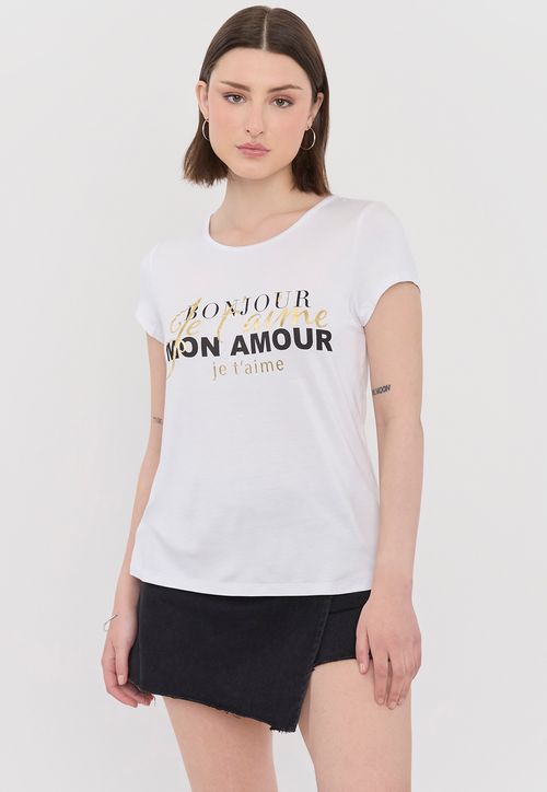 Polera Mujer Viscosa Blanco Jet Aime