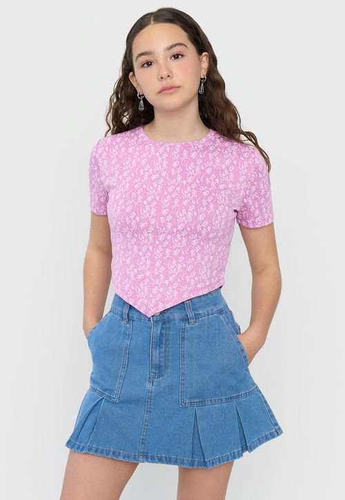 Polera Niña Teen MC Full Morado