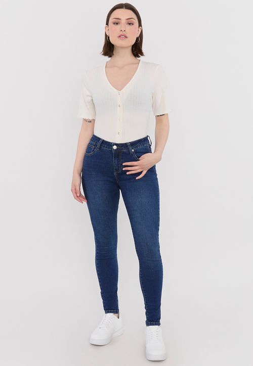 Jeans Azul Oscuro Skinny Mujer
