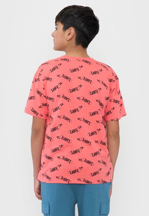 Polera Niño Teen MC Full Bolsillo Coral
