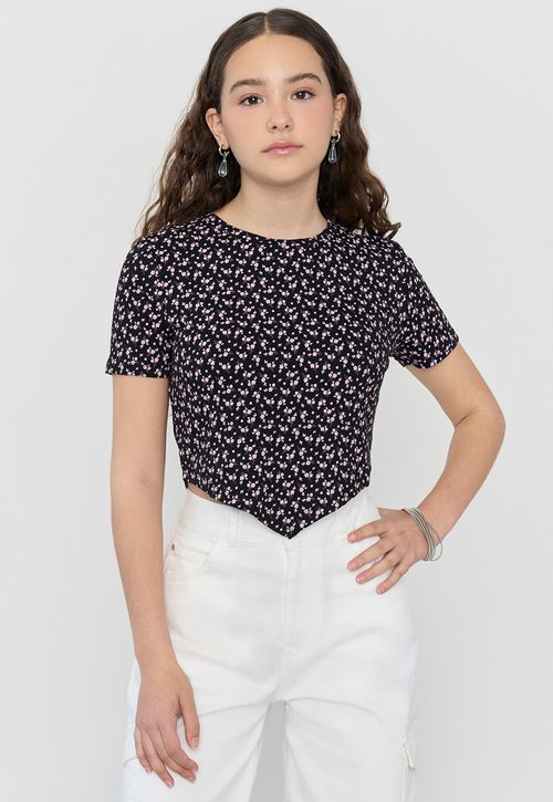 Polera Niña Teen MC Full Negro