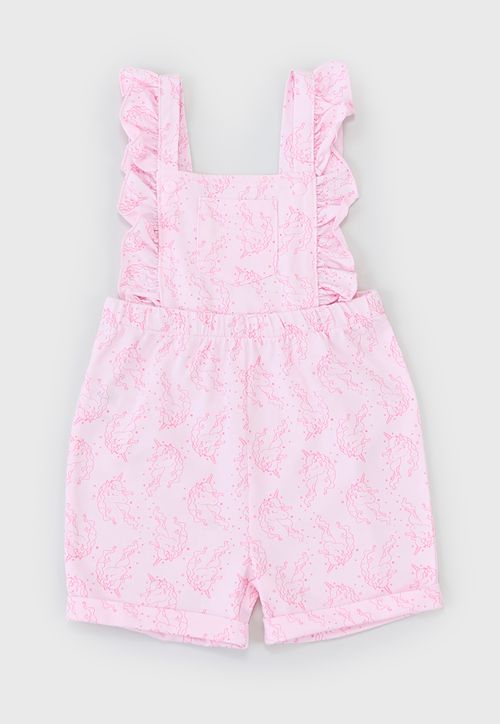 Jardinera Bebe Niña Punto Rosado
