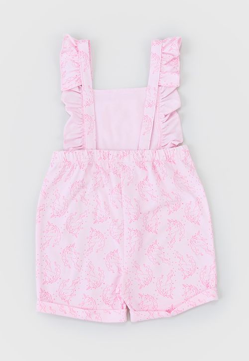 Jardinera Bebe Niña Punto Rosado