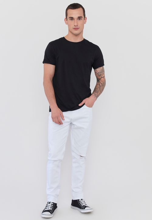 Jeans Hombre Skinny Fit Blanco