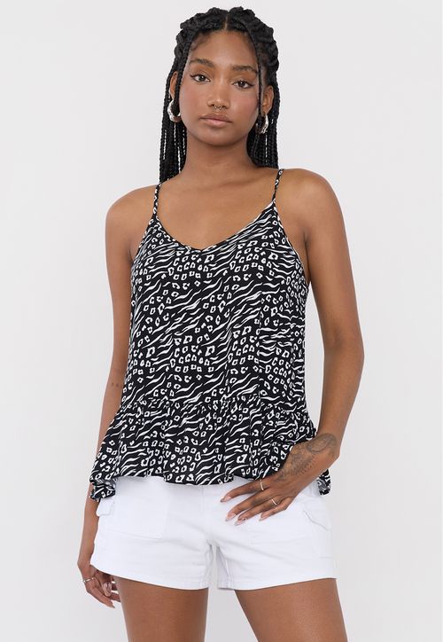 Blusa Mujer Pabilo Negro Animal