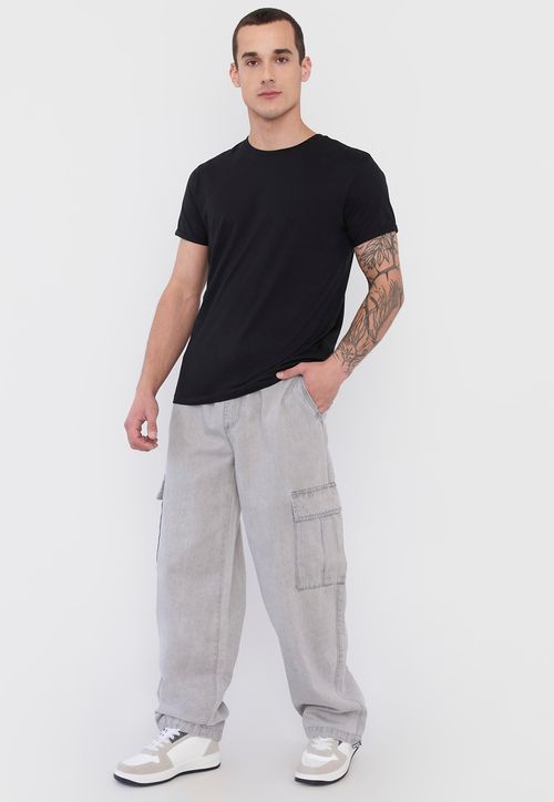 Jeans Hombre Parachute Fit Cargo Negro