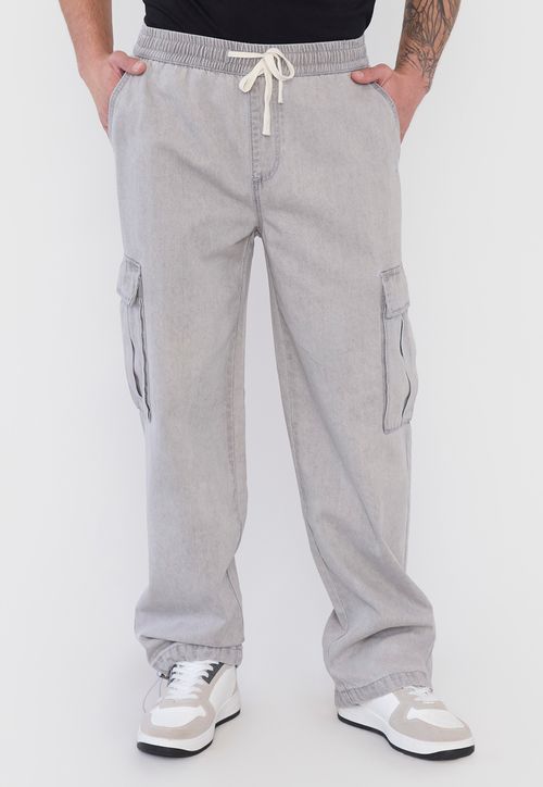 Jeans Hombre Parachute Fit Cargo Negro