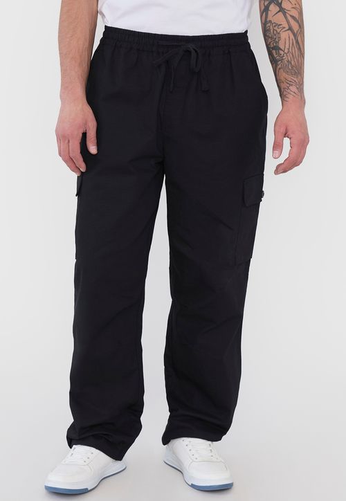 Pantalón Hombre Parachute Fit Negro Cargo