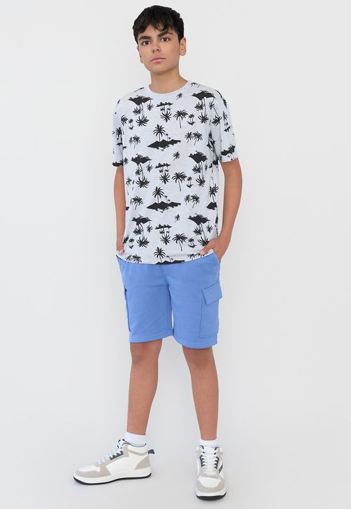 Short Niño Teen Punto Cargo Celeste