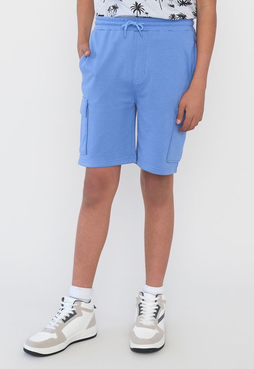 Short Niño Teen Punto Cargo Celeste
