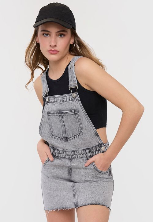 Jardinera Mujer Falda Mujer Gris