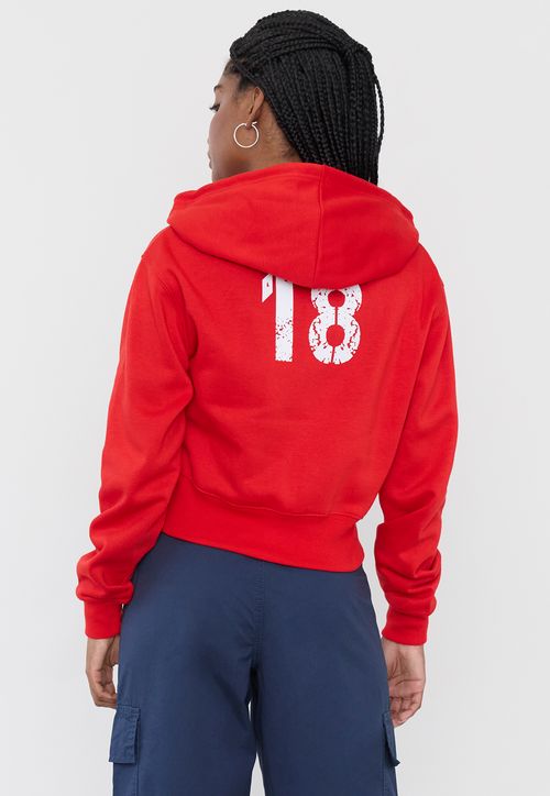 Polerón Mujer Full Zipper Rojo