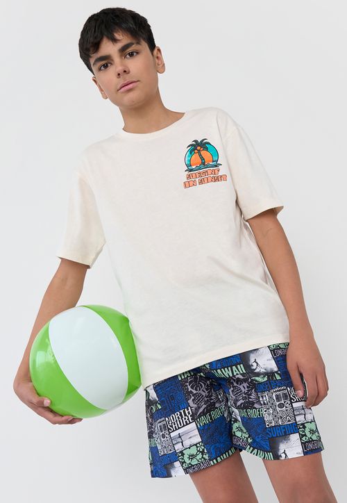 Traje de Baño Niño Teen Fullprint Negro