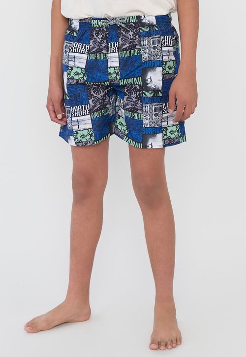 Traje de Baño Niño Teen Fullprint Negro